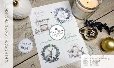 Weihnachtskarten Set