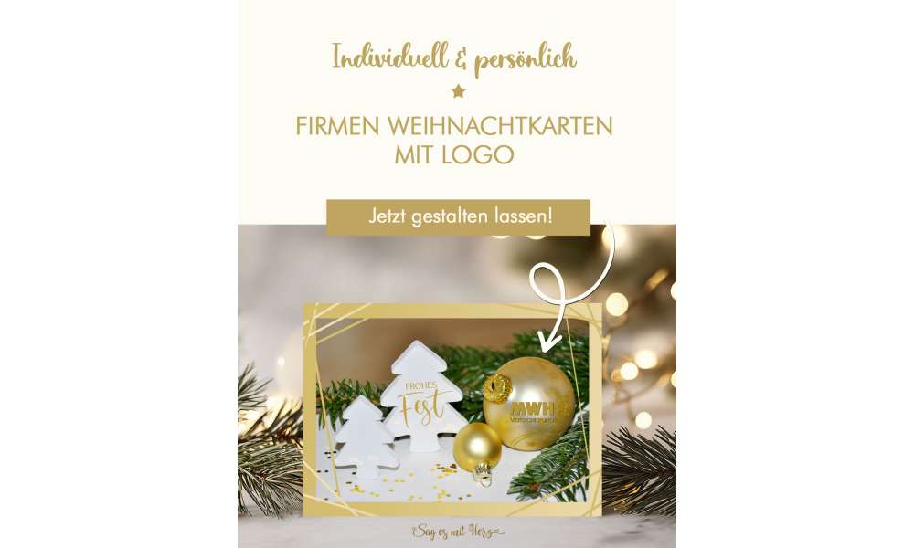 Weihnachtskarten geschäftlich gold