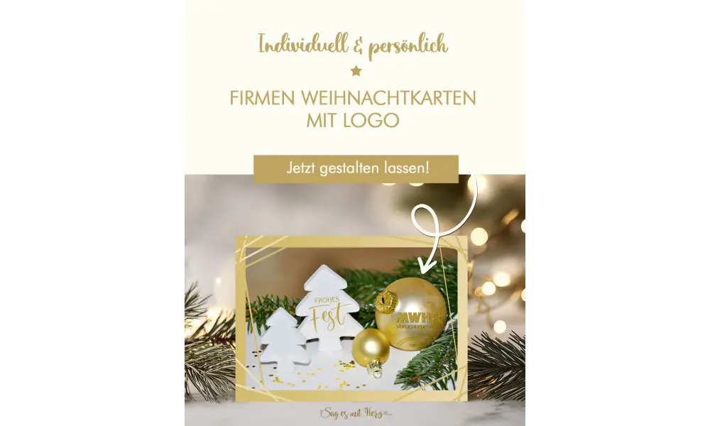 Weihnachtskarten geschäftlich gold