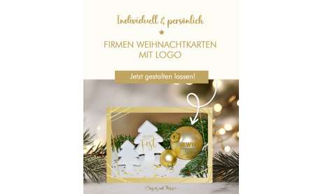 Weihnachtskarten geschäftlich gold