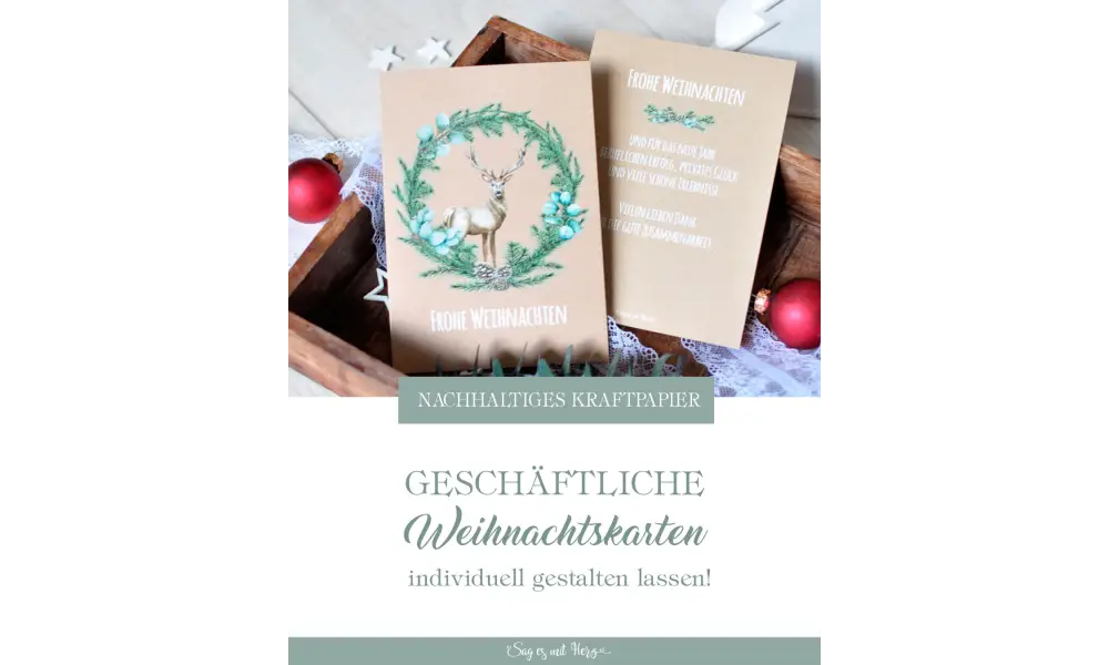 Weihnachtskarten für Unternehmen, umweltfreundlich