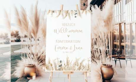 Willkommensschild Hochzeit Boho