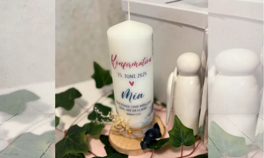 Konfirmationskerze modern