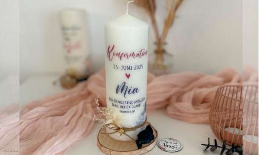 Konfirmationskerze modern