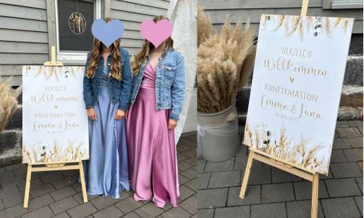 Willkommensschild Konfirmation Boho