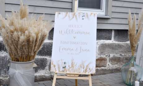 Willkommensschild Konfirmation Boho