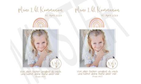 Lichthülle Kommunion Regenbogen