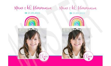 Lichthülle Kommunion Regenbogen