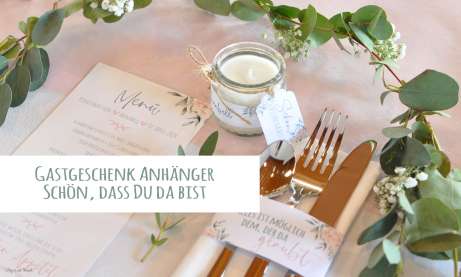 Gastgeschenk Anhänger Schön, dass Du da bist