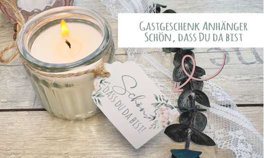 Gastgeschenk Anhänger Schön, dass Du da bist