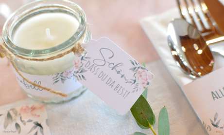 Gastgeschenk Anhänger Schön, dass Du da bist