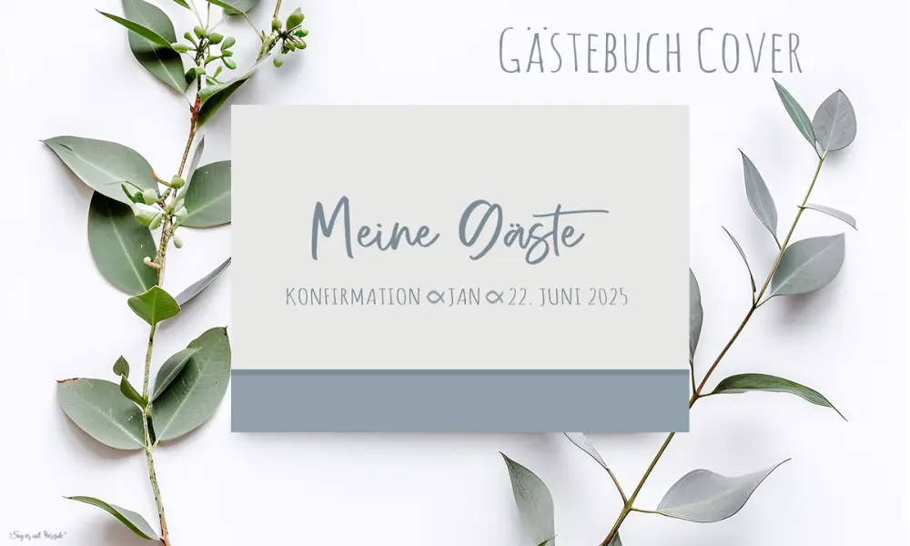 Cover Gästebuch Eintrag Karten Konfirmation