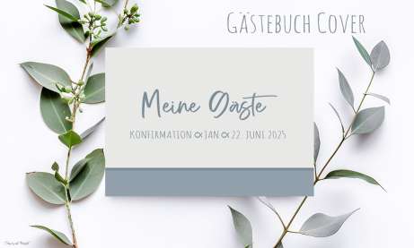 Cover Gästebuch Eintrag Karten Konfirmation