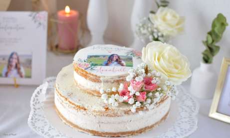 Individuelles Tortenbild für Konfirmationstorte mit Rezept