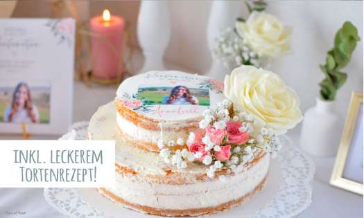Konfirmationstorte selber backen Rezept mit Tortenbild