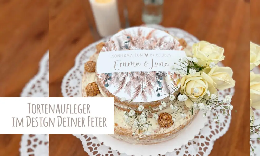 Tortenaufleger personalisiert Konfirmation