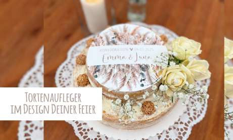 Tortenaufleger personalisiert Konfirmation