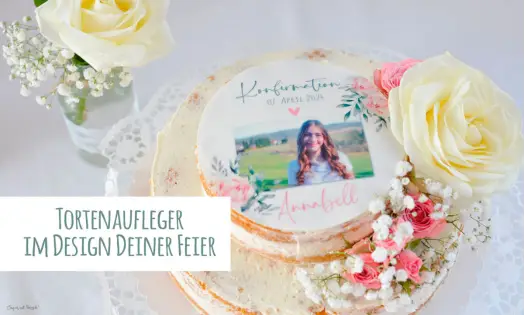 Tortenbild für Konfirmationstorte selber machen