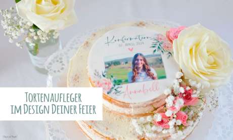 Tortenbild für Konfirmationstorte selber machen