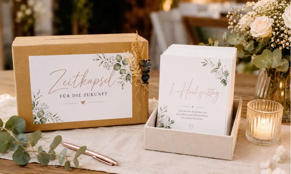 Zeitkapsel Karten Hochzeit