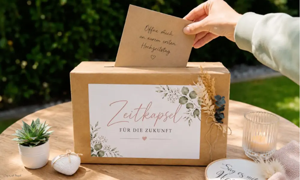 Zeitkapsel Karten Hochzeit