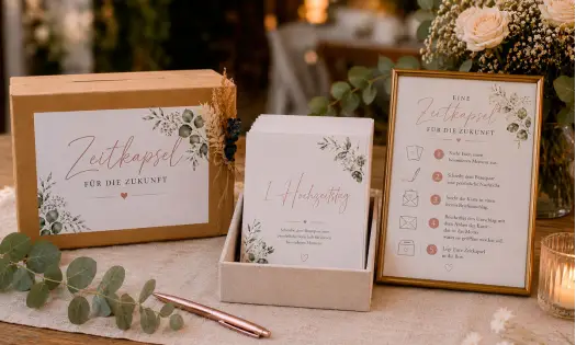 Zeitkapsel Karten Hochzeit