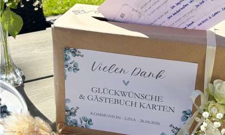 Kartenbox für Gästebuch Karten