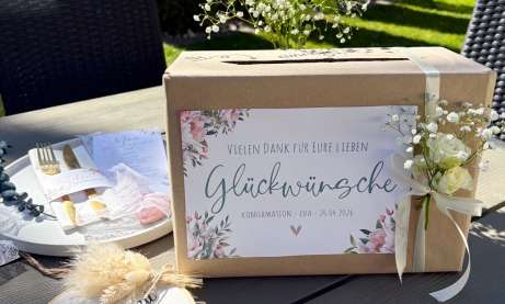 Kartenbox Cover zur Hochzeit, Kartenbox selber basteln