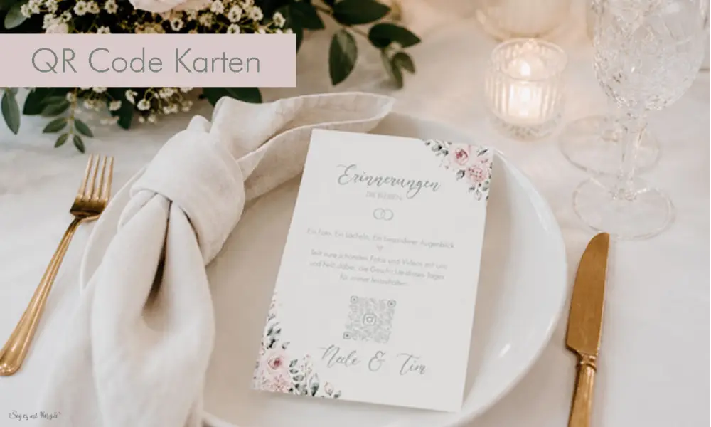 Memory Card Hochzeit mit QR-Code