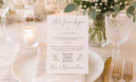 Hochzeit QR-Code für Fotos der Gäste