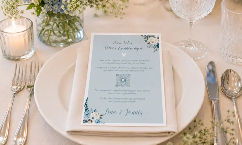 QR-Code Hochzeit – Fotos und Videos teilen