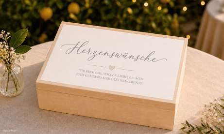Wunschbaum Karten zur Hochzeit mit Cover für die Kartenbox