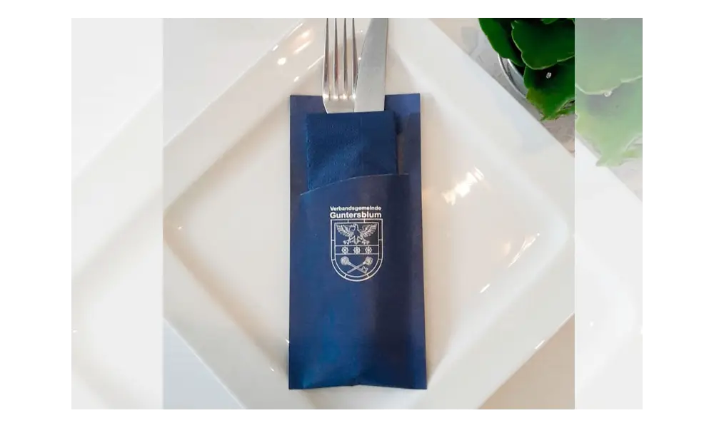 Edle Serviettentaschen "Sacchettos" mit individuellem Aufdruck