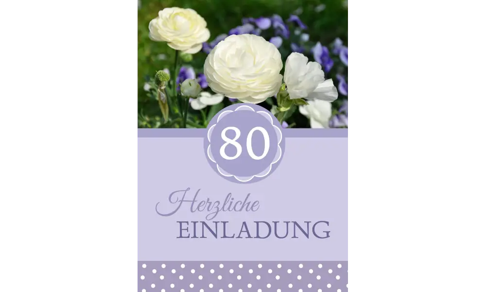 Einladung zum 60. Geburtstag "Herzlich" hellblau