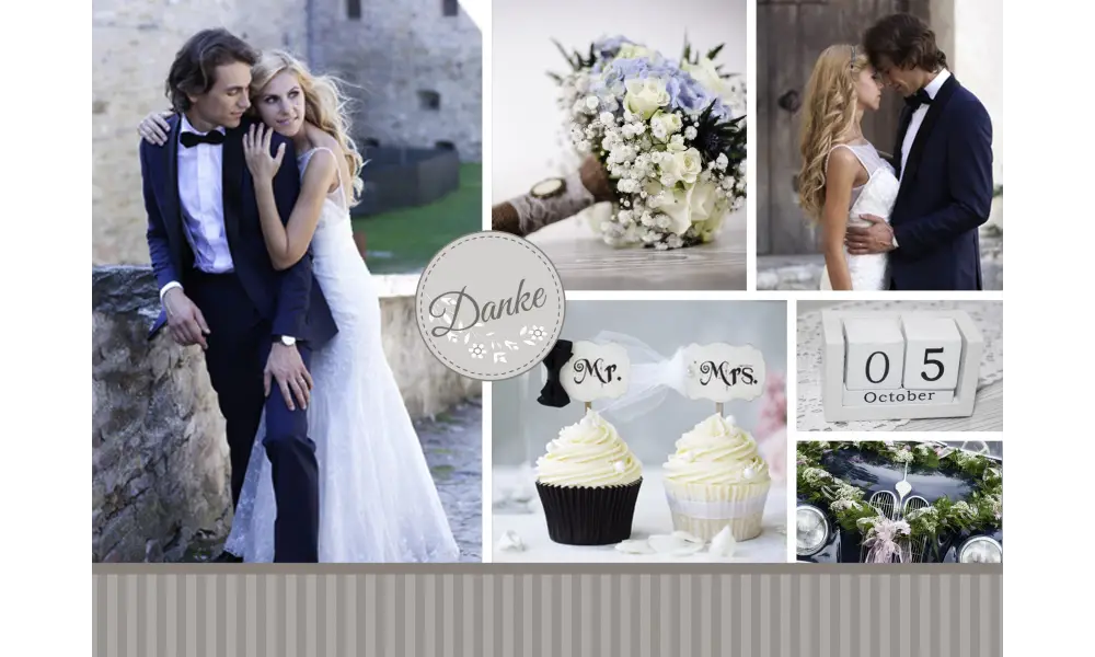 Danksagungskarte Hochzeit "Mr. & Mrs."