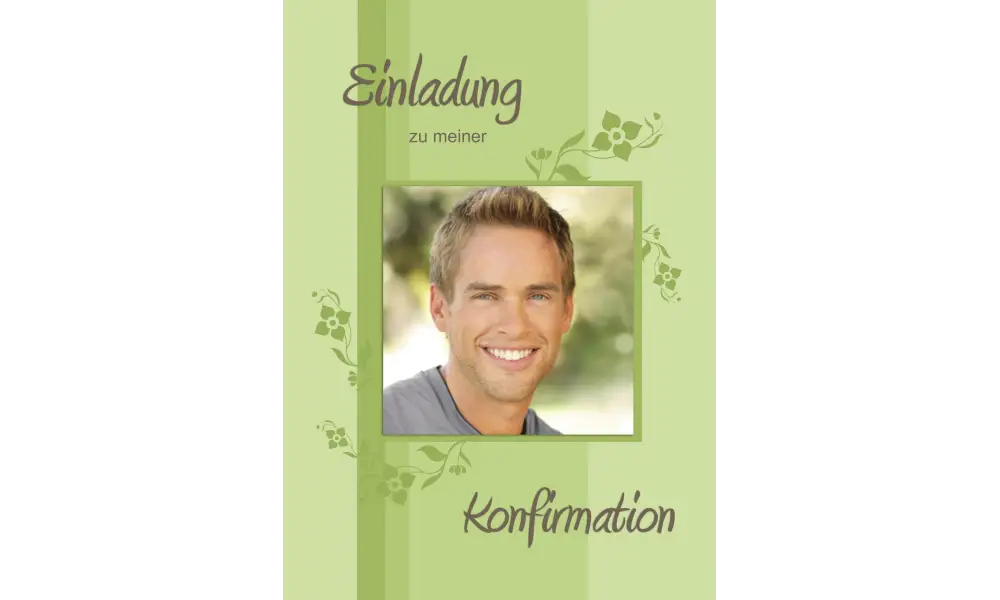 Einladung Konfirmation grün