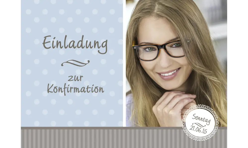 Einladung Konfirmation grün