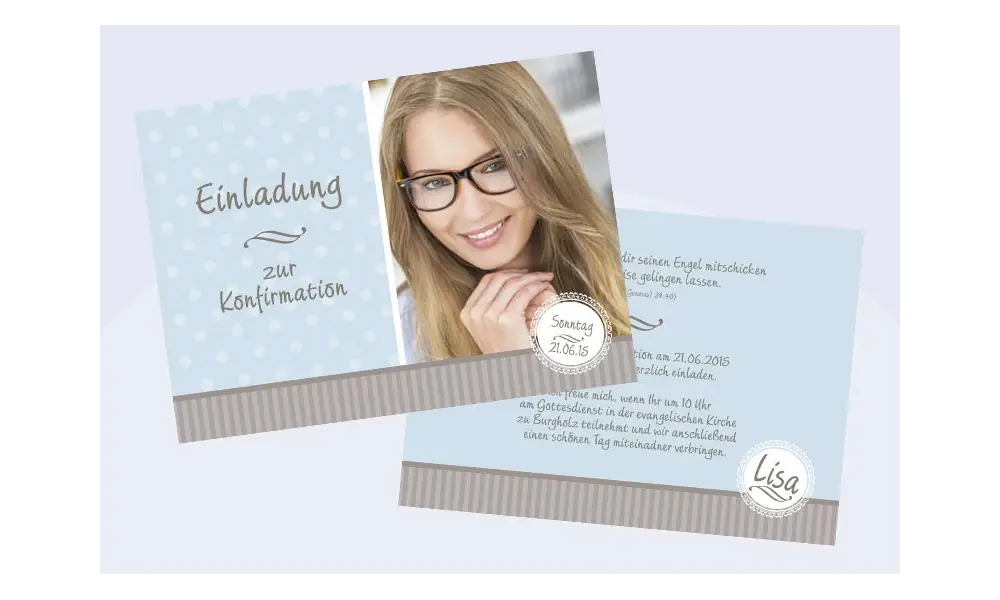Einladung Konfirmation grün
