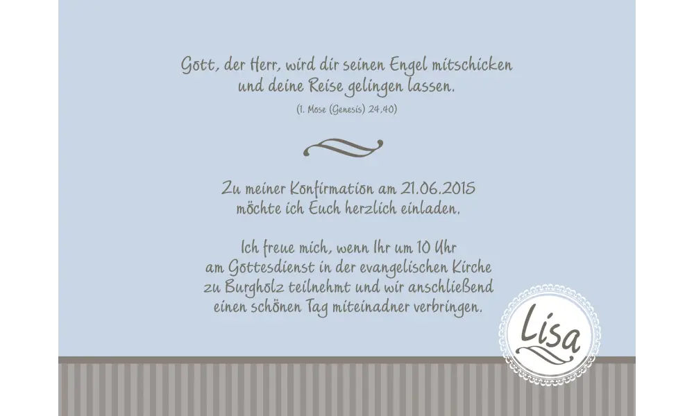 Einladung Konfirmation grün