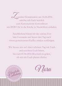Einladung zur Konfirmation, DIN A6 braun hellblau