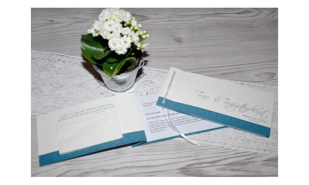 Edles Kirchenheft zur Hochzeit DIN Lang