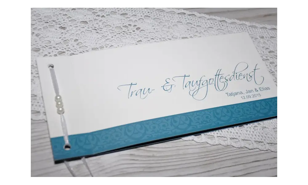 Edles Kirchenheft zur Hochzeit DIN Lang