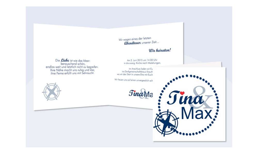 Einladung Hochzeit "Maritim"