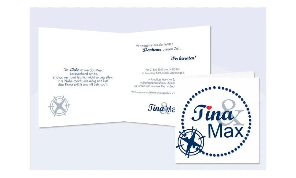 Einladung Hochzeit "Maritim"