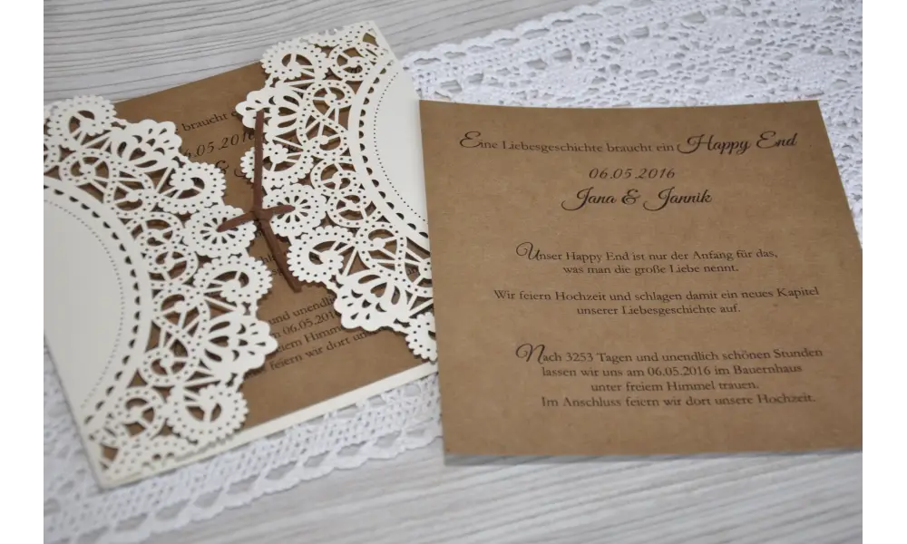 Einladungskarte Hochzeit "Pures Vergnügen"