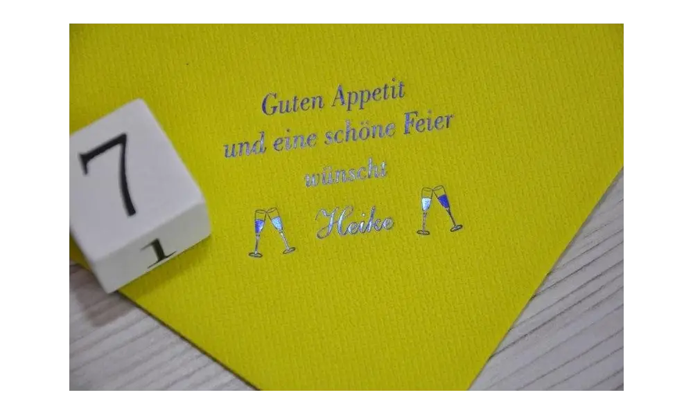 Servietten Buffet, 40x40 cm, individuell bedruckt mit Ihrem Wunschtext