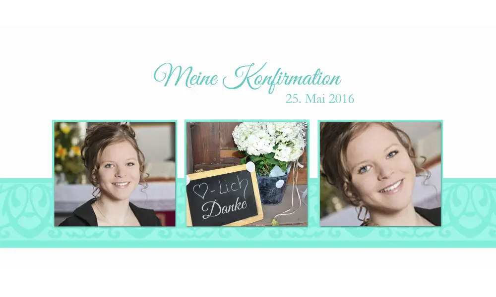 Dankeskarte Konfirmation Kommunion lila flieder