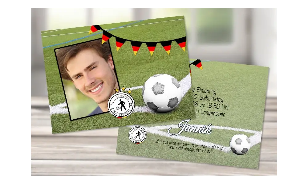 Einladung zum runden Geburtstag "Fußball EM"