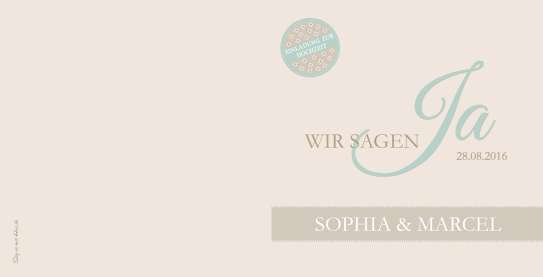 Einladungskarte Hochzeit, moderne Pastellfarben "mint"