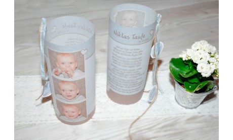Licht-hülle 4er Set Teelicht-hülle Windlicht-hülle aus Transparent-papier für Taufe Tischdeko